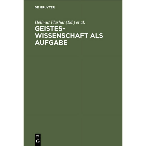 Geisteswissenschaft als Aufgabe, (Hardcover)