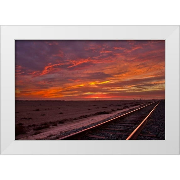 Geistweite, Mark 32x23 White Modern Wood Framed Museum Art Print Titled - Solar Express II