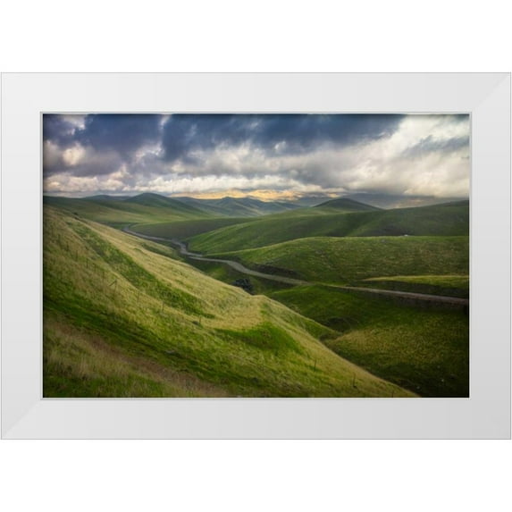 Geistweite, Mark 32x23 White Modern Wood Framed Museum Art Print Titled - Transience II