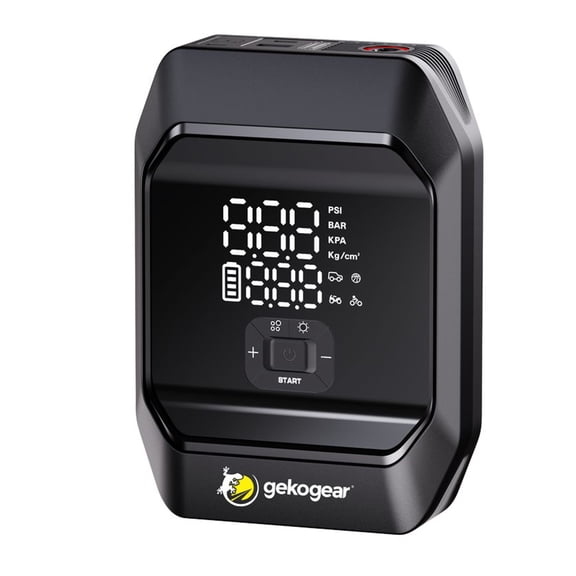 GekoGear AirFlux 300 Portable Air Pump and 1,000-Peak-Amp Jump Starter with Power Bank