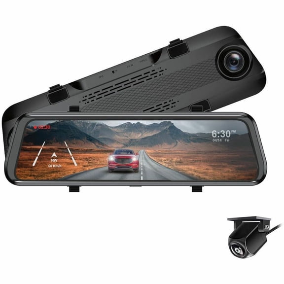 GekoGear Orbit D100 2 Channel Rearview Mirror Dashcam | 1080P Camera