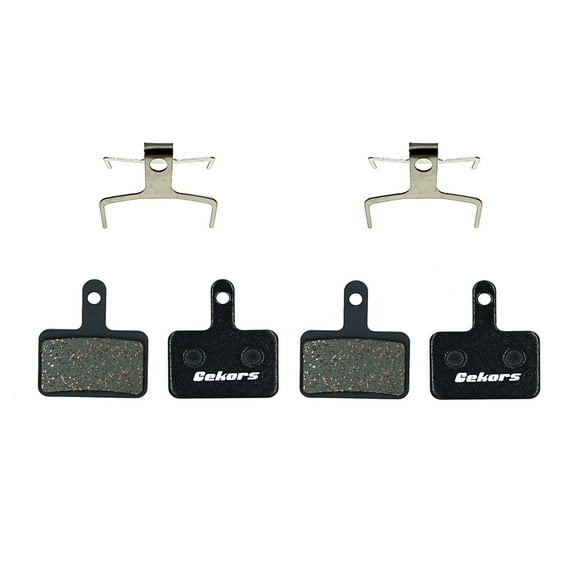Gekors Bicycle Disc Brake Pads for Shimano/Tektro/TRP, Semi-Metallic , 2 Pairs , Black