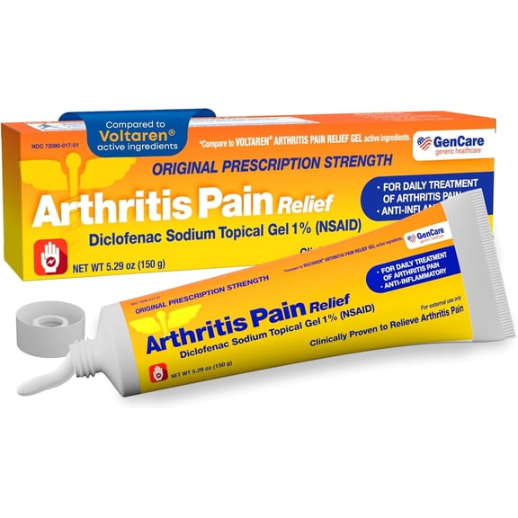 GenCare Diclofenac Sodium 1% Arthritis Pain Relief Topical Gel, 5.29 oz