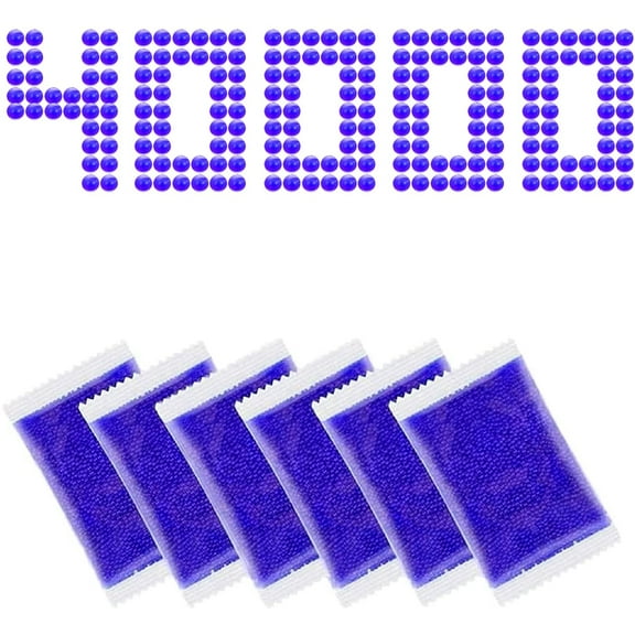 Gel Ball Blaster Ammo Splat Refill (7-8 mm, 4 Pack, 10,000 Pieces Per Pack), 7.5mm Splatter Bullets, Compatible With Refill Blaster, Purple, for Ages 14+