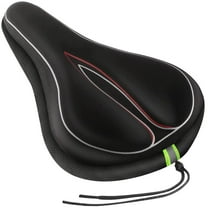 Gel Bike Seat Cover Padded, Soft Bike Seat Cover Cushion for Men & Women, Comfortable Bike Accessories Gel Seat Cover for Bike, Outdoor Indoor Cycling(Red)