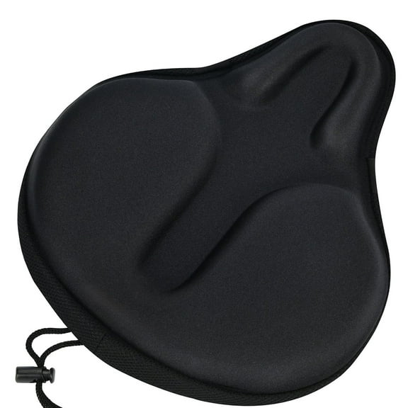 Gel Bike Seat Cushion Cover - Extra Soft & Breathable Exercise Bicycle Seat Pad with Wide Foam Padding for Men & Women - Fits Cruiser, Stationary & Road Bikes