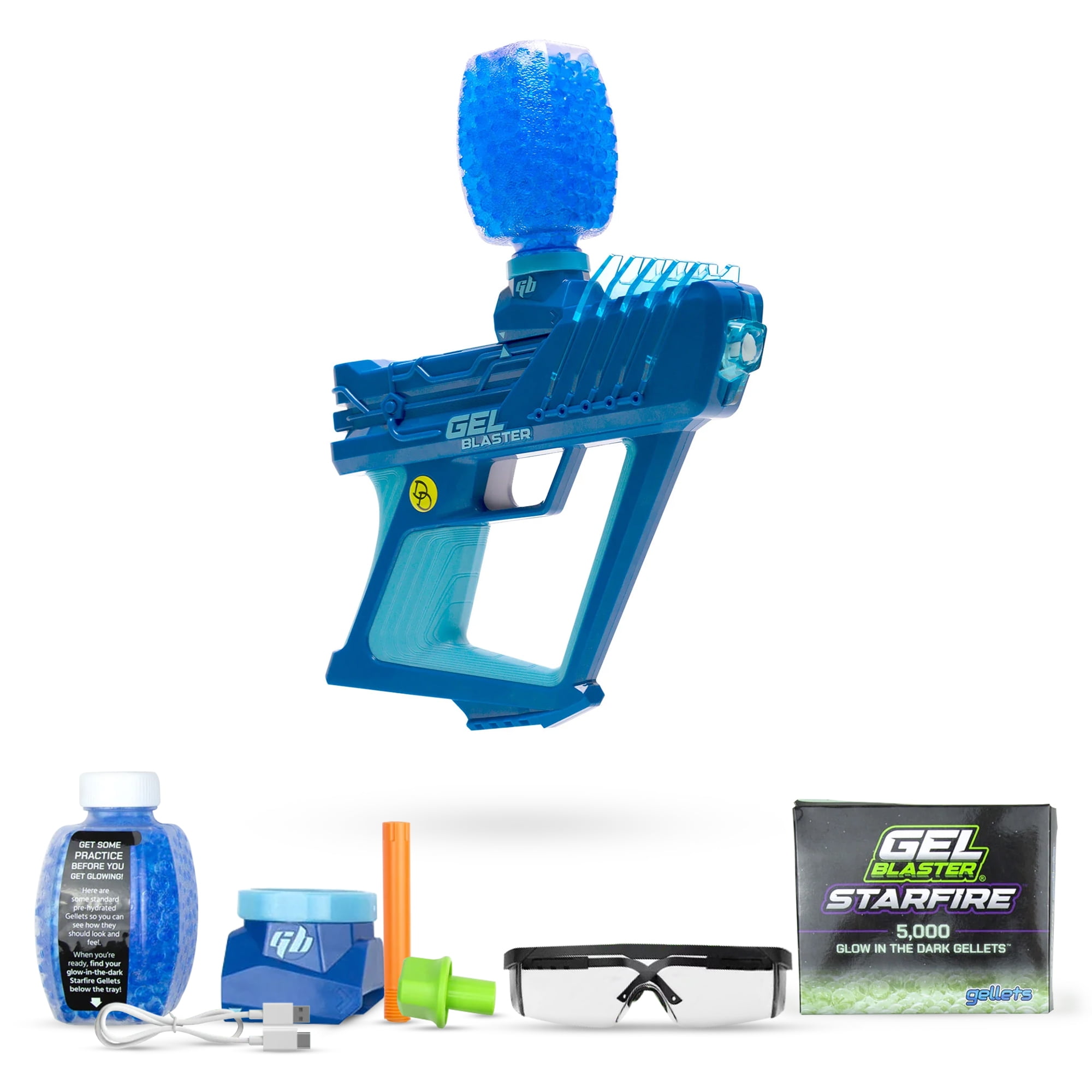 Gel Blaster David Dobrik 2-Blast Modes Starfire Glow-in-the-Dark Water Bead  Blaster + 5k Gellets