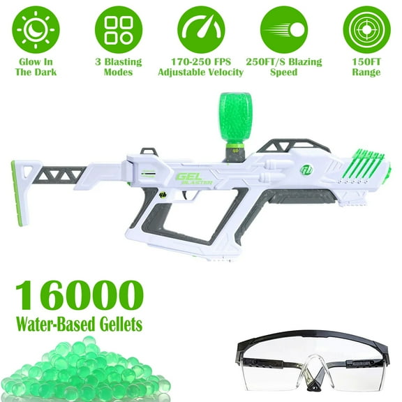Gel Blaster Surge XL Day N Nite Edition Blaster Toy, Glow-in-the-Dark Water Bead Blaster with 10,000 Daytime and 5,000 Nighttime Gellets