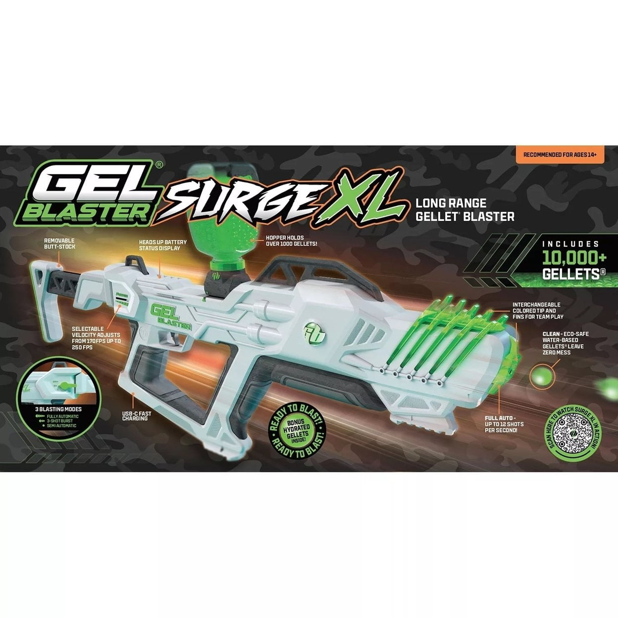 Gel Blaster Surge XL Rechargeable Water Gellet Toy Blaster GBX001