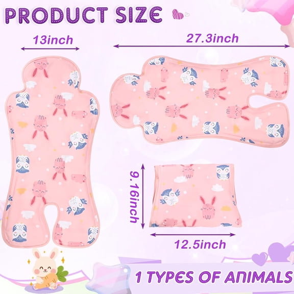 Gel Car  Cooling Pad for Summer Breathable Stroller Cooler Mat with Rabbit Design