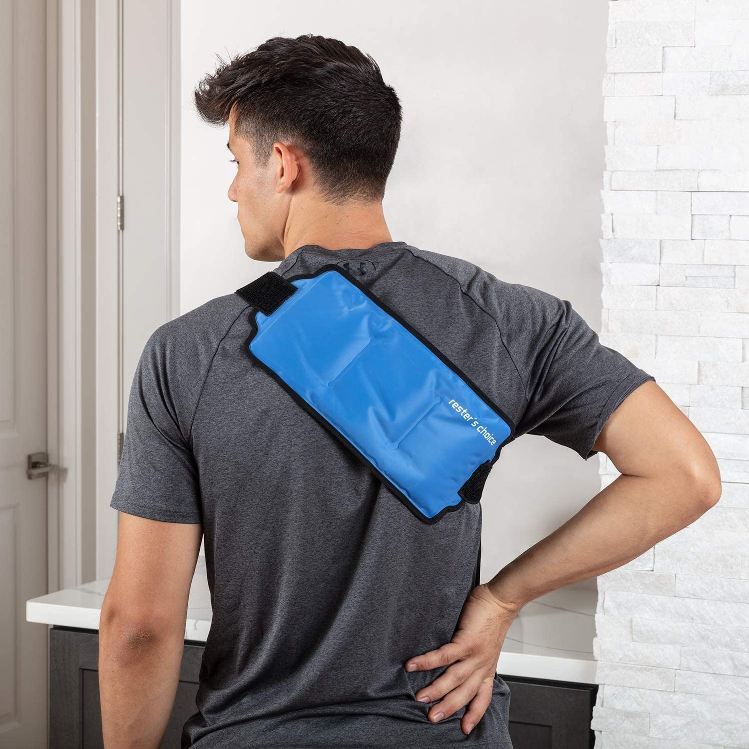 Gel Cold & Hot Pack - 14" X 6" Reusable Warm or Ice Pack for Injuries, Hip, Shoulder, Knee, Back Pain - Hot & Cold Compress for Swelling, Bruises, Surgery