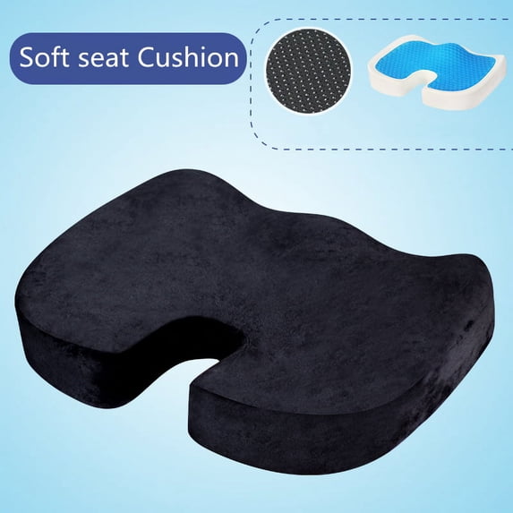 Gel Enhanced Seat Cushion - Non-Slip Orthopedic Gel & Memory Foam Coccyx Cushion for Tailbone Pain - Office Chair Car Seat Cushion - Sciatica & Back Pain Relief