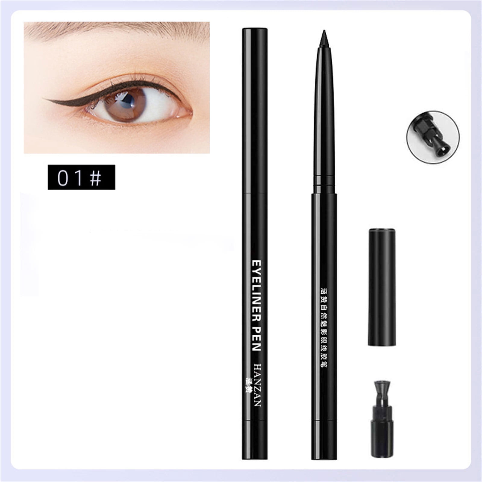 Gel Eyeliner For Mature Women Round Tip Design Waterproofs Sweat And
