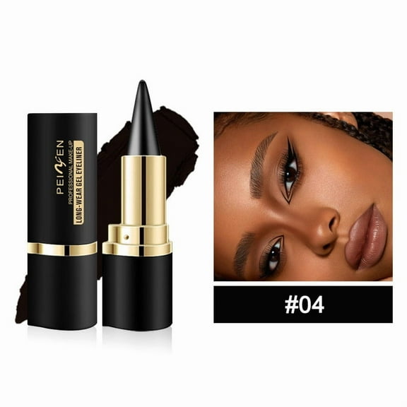 Gel Eyeliner Pencil, Eyeliner Cream Gel Eyeliner Pencil, Long Wear Crayon Eye Liner Waterproof Smudge Proof, Cat Eye Black Smokey Eye Liners, Long Lasting Create Statement Eye Look (Black)