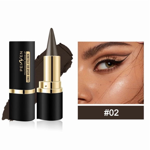 Gel Eyeliner Pencil, Eyeliner Cream Gel Eyeliner Pencil, Long Wear Crayon Eye Liner Waterproof Smudge Proof, Cat Eye Black Smokey Eye Liners, Long Lasting Create Statement Eye Look (Light Brown)