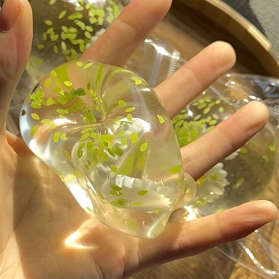 Gel Filled Spring Flower Squeeze Toys for Adults, Calming Sensory Toy for Stress Relief, Slow Rising Pinch Ball for Office Relaxation