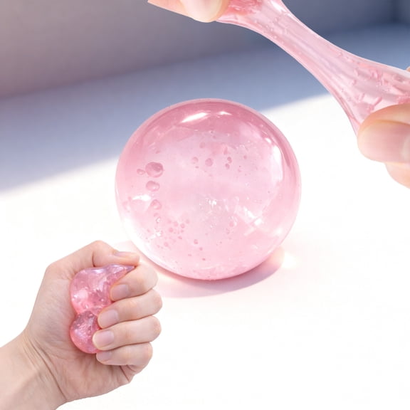 Gel Filled Stress Ball, Super Soft Gel Filled Decompression Anxiety Ball, Slow Squeeze Sensory Relax Ball, Calm Relief Ball for Adult Teen Home Office and School