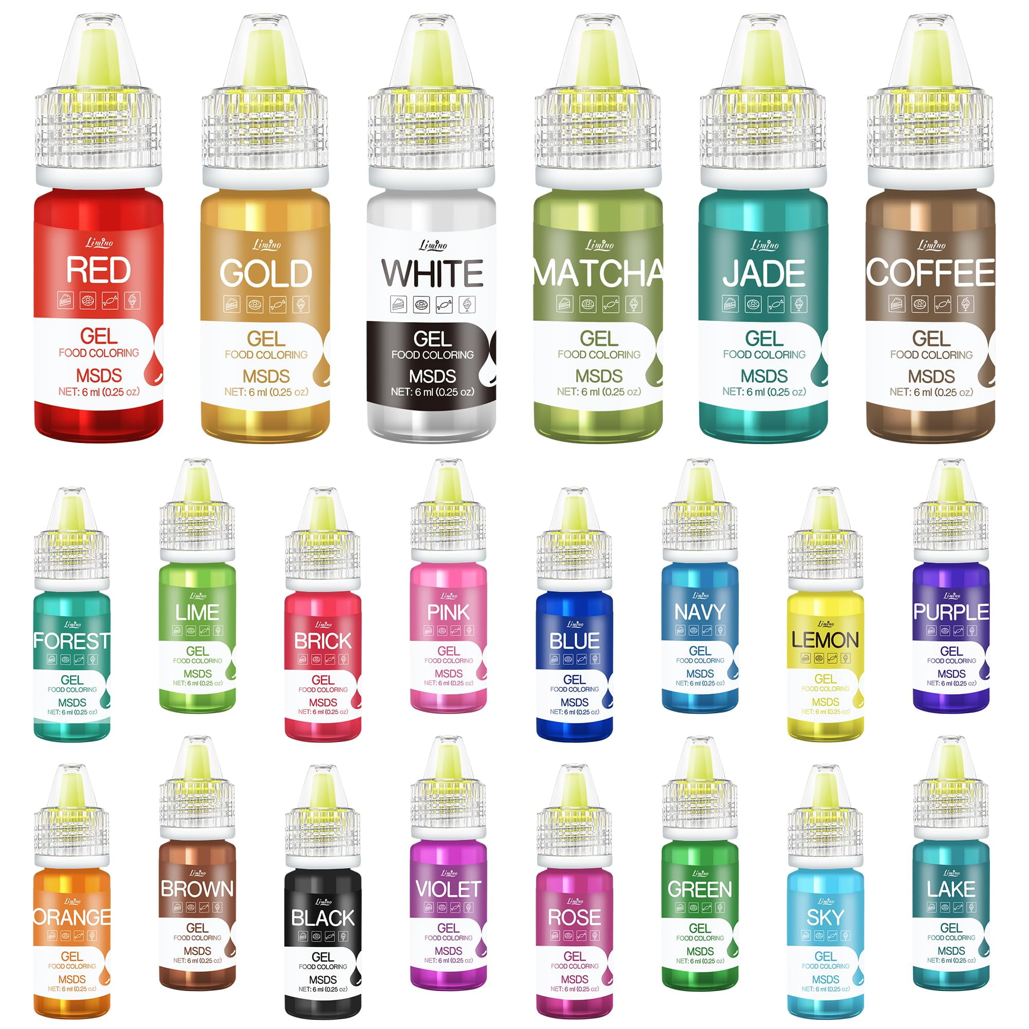 Gel Food Coloring 22 Vivid Colors Gel Food Coloring Set for Baking