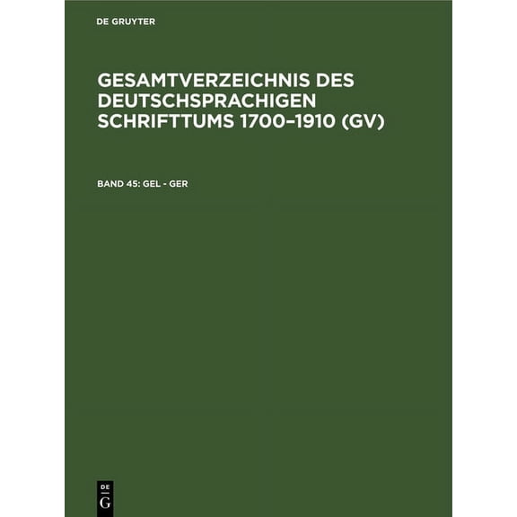 Gel - Ger, (Hardcover)