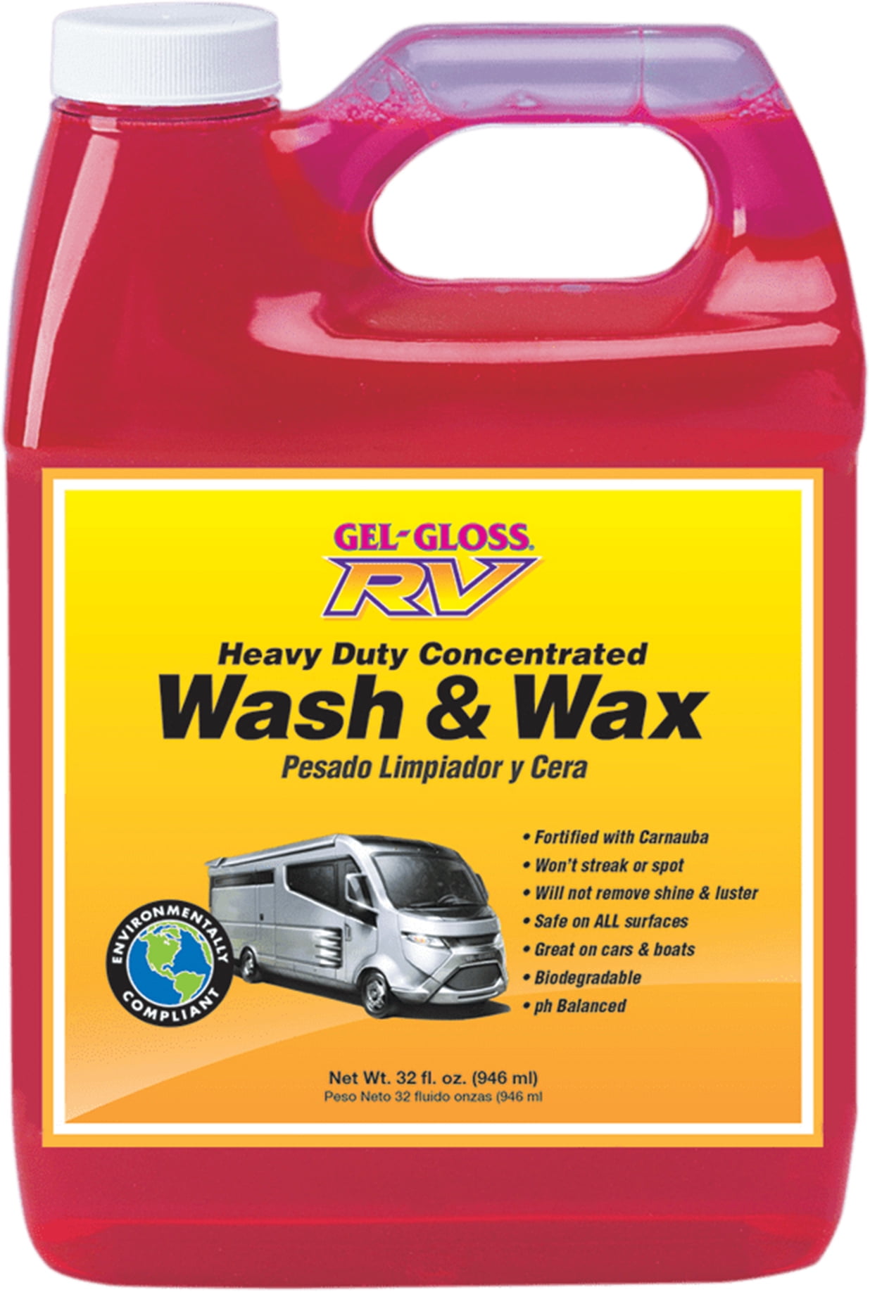 TR INDUSTY TR Industries WW32 Gel Gloss Heavy Duty RV Wash and Wax - 32 oz.