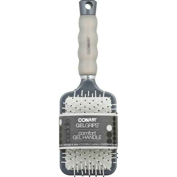 Gel Grip Nylon Bristle Paddle Hairbrush with Comfy Handle (Pack of 24)