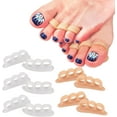 thumbnail image 1 of Gel Hammer Toe Crests Pads x 10 Pcs Silicone Toe Straightener Cushion Support Pain Relief for Hammer Toe, Overlapping Toes, Curled Toe-3 Loops, 1 of 5