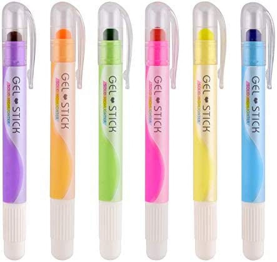 Gel Highlighters Solid Highlighter Stick Cute Cool Novelty Solid Accent