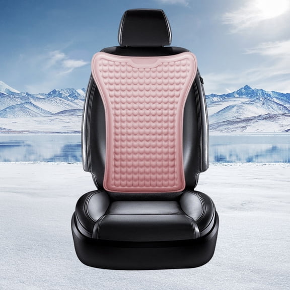 Gel Ice Car Seat Backrest with Cooling TPR Gel and Breathable Mesh, Pressure Relief Ventilated Support – Reusable Office Home Auto Back Cushion for Long Drive Comfort