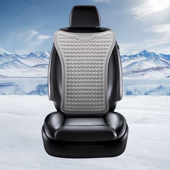 Gel Ice Car Seat Backrest with Cooling TPR Gel and Breathable Mesh, Pressure Relief Ventilated Support – Reusable Office Home Auto Back Cushion for Long Drive Comfort