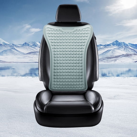 Gel Ice Car Seat Backrest with Cooling TPR Gel and Breathable Mesh, Pressure Relief Ventilated Support – Reusable Office Home Auto Back Cushion for Long Drive Comfort