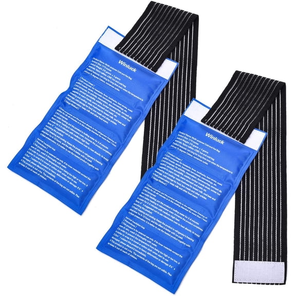 Gel Ice Cold Packs - (2-Piece Set) Soft Reusable Cold/Hot Compress, Provides Alleviate Joint and Muscle Pain. Flexible Therapy from Injuries - Shoulder, Back, Knee, Neck, Ankle & More.