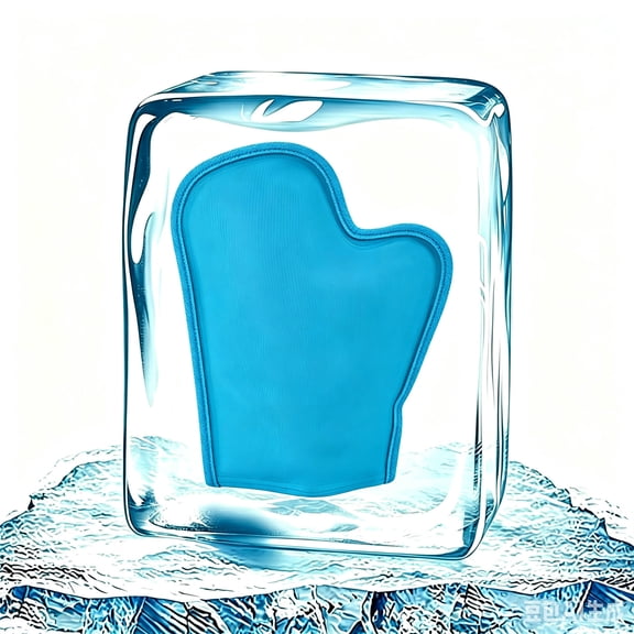 Gel Ice Cooling Hand Mittens Reusable Cold Compression Wrap Post-Op Hand Soreness Relief Summer Heat Cooling Glove Sky Blue