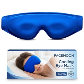 FACEMOON Ice Eye Mask, Gel Cold Compress for Puffy Eyes, Dark Circles, Sinus Pressure & Eye Strain Relief, Contoured Reusable Therapy, Fits All Head Sizes, Relaxing Gifts for Women, Father’s Day Gift