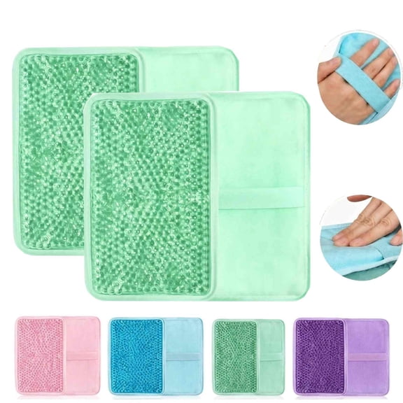 Gel Ice Pack Ice Bag with Strap-Reusable Hot & Cold Pack Compress Therapy for Pain, Swelling,Injuries of Knee, Shoulder, Foot, Back, Ankle, Neck, Hip, Elbow,Wisdom Tooth (Green-2pcs)