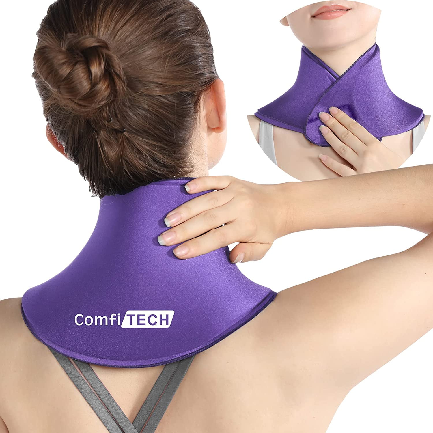 Gel Ice Pack Wrap for Neck and Cervical Pain Relief Reusable Cold Compress for Sports Injuries Swelling Office Pressure and Surgery Recovery Black Walmart