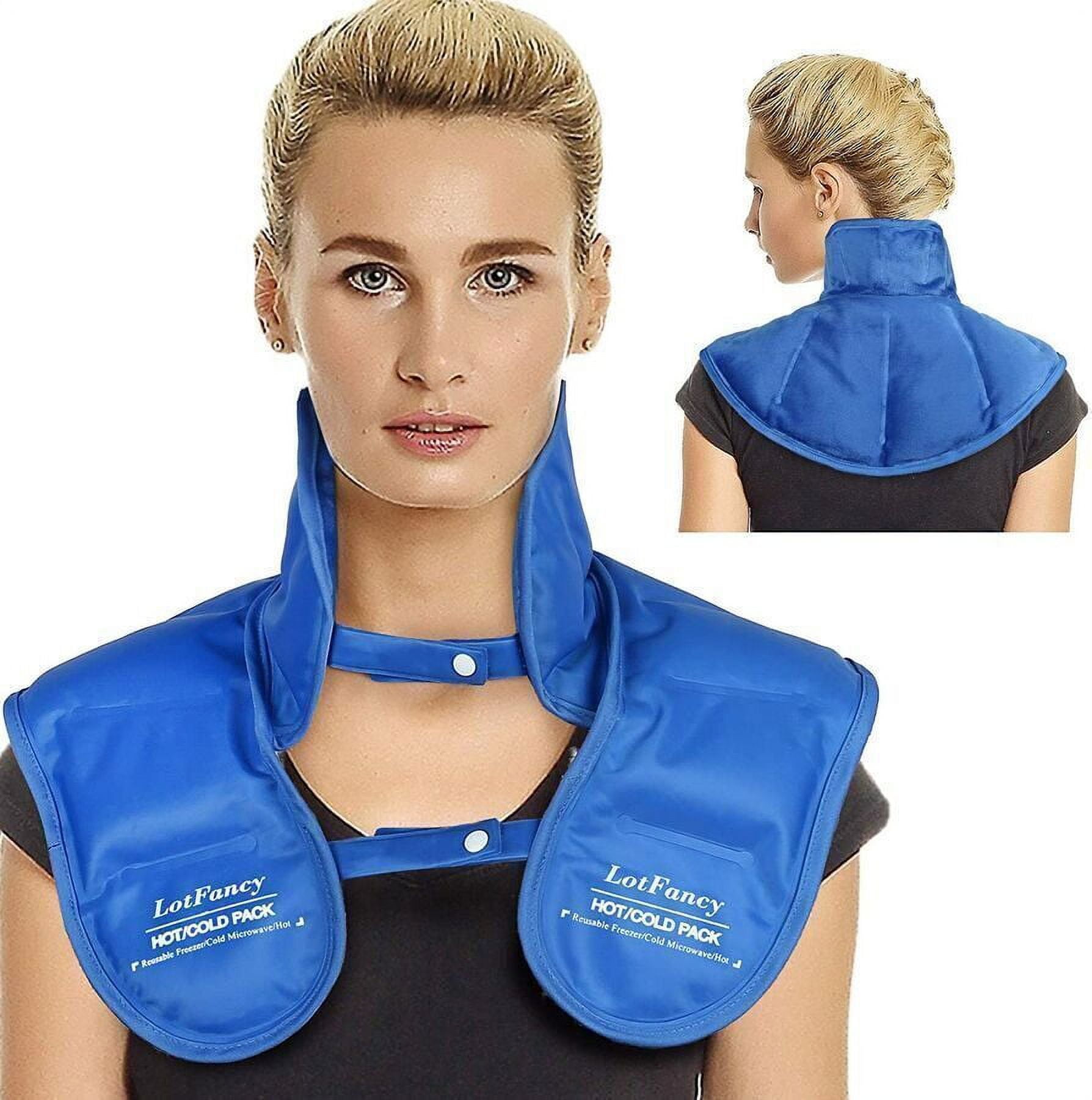 Gel Ice Pack for Neck Shoulder Pain Reusable Hot Cold Therapy Wrap for