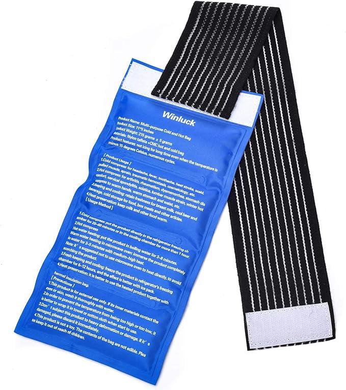 Gel Ice Packs for Injuries Adjustable Wrap for Pain Relief Ice Pack+Heat Pack ， NonToxic