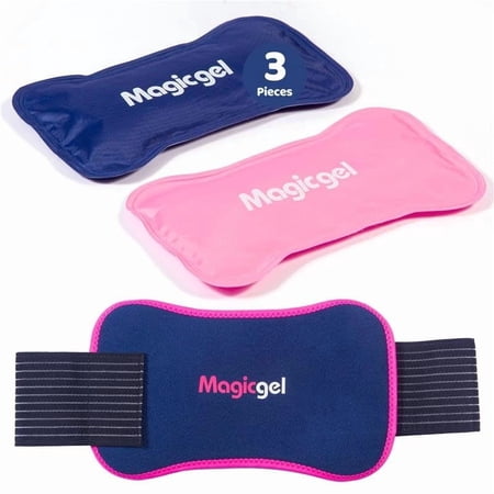 Magic Gel Premium Ice Pack (Reusable) - Gel Ice Pack for Icing Injuries, Pain Relief, Cold Compress for Reducing Swelling. Flexible [2 Pack]