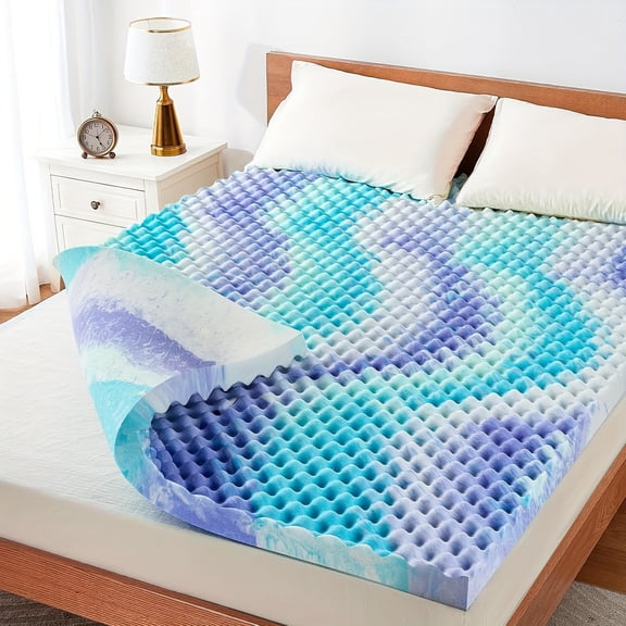 Gel Infused Egg Crate Mattress Topper for Sleeper Sofas, RVs & Campers - Ultimate Comfort & Support