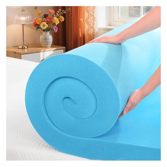 Gel Infused Memory Foam Mattress Topper, Breathable, Pressure Relieving, 4 Inch, Full Size - XYX