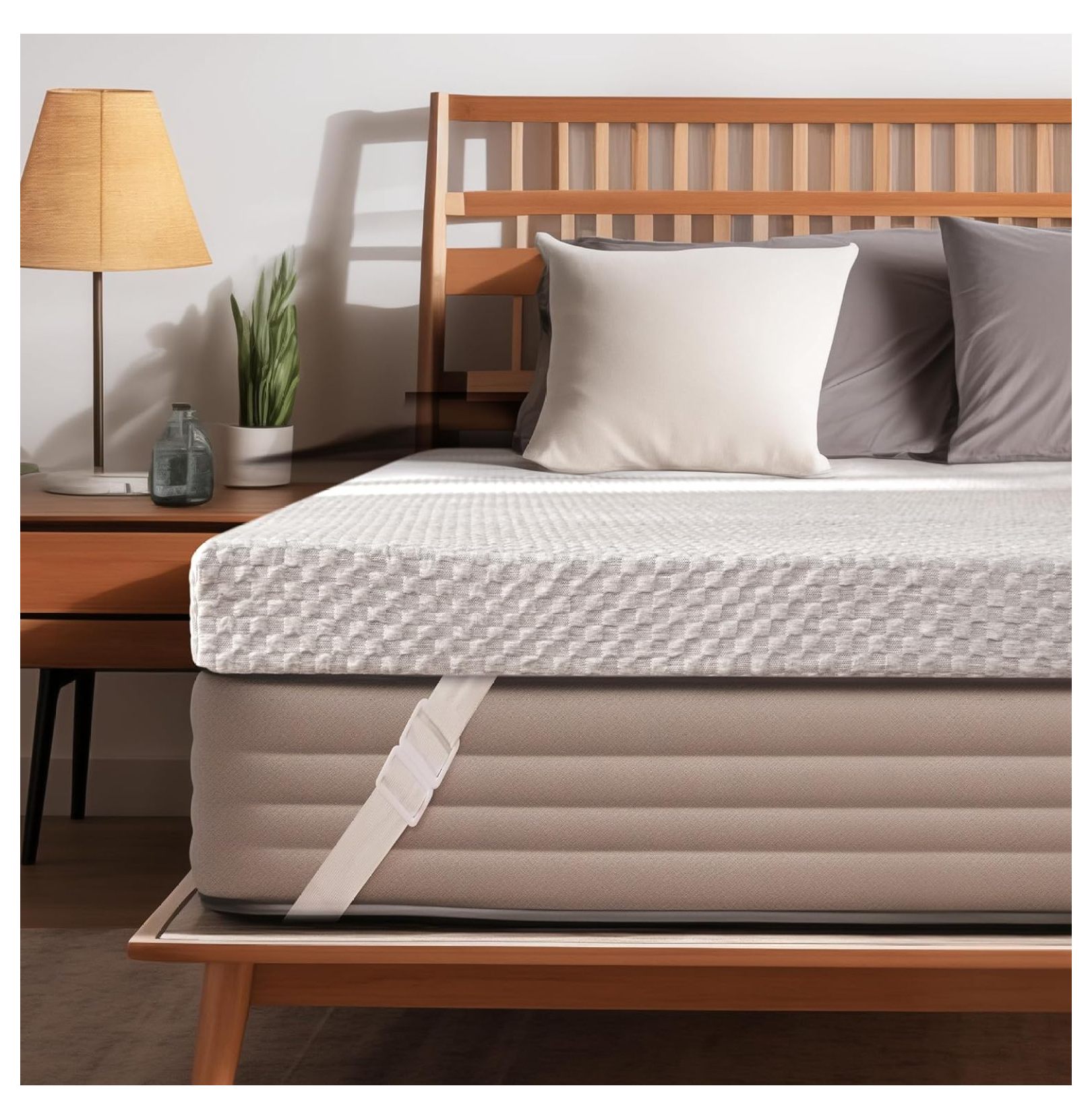 Gel Infused Size Memory Foam Mattress Topper 3 inch, Bed Topper with