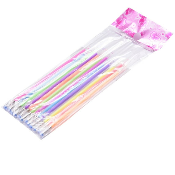 Gel Ink Refills for Retractable Click Pens, Medium Point Pen Refills Compatible,Rollerball Ink Roller Ball Pens,Coloring Gel Pens Refills - Metallic, Glitter, Neon, Pastel - Fine Point(12 PCs-Metel )