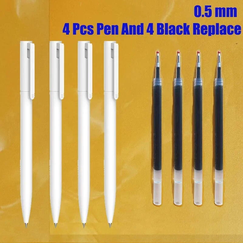 Gel Ink pen Writing Smooth Light Press the core Replacement Refill Blue