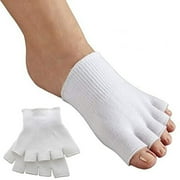 Gel-Lined Compression Toe Separating Socks 1PAIR - 2PCS | Toe Alignment Socks | Toe Separator Socks Relieves Ball of Foot Pain, Corns, Metatarsalgia, Overlapping Toes & Pinched Toes