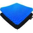 thumbnail image 1 of Gel Seat Cushion for Long Sitting - 1.65inch Double Thick Cooling Egg Back Hip Sciatica Coccyx Tailbone Pain Relief Office Chair Car – Wheelchair Cushions, 1 of 4