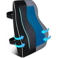 thumbnail image 1 of Gel Lumbar Support Pillow for Office Chair Car Gaming Chair Lower Back Pain Relief Back Support, Cooling Memory Foam Cushion for not stand the heat, 3D Mesh Cover Ergonomic Orthopedic Back Rest, 1 of 6
