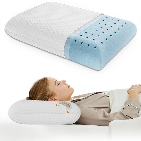 Gel Memory Foam Bed Pillow, Standard, Single Pack