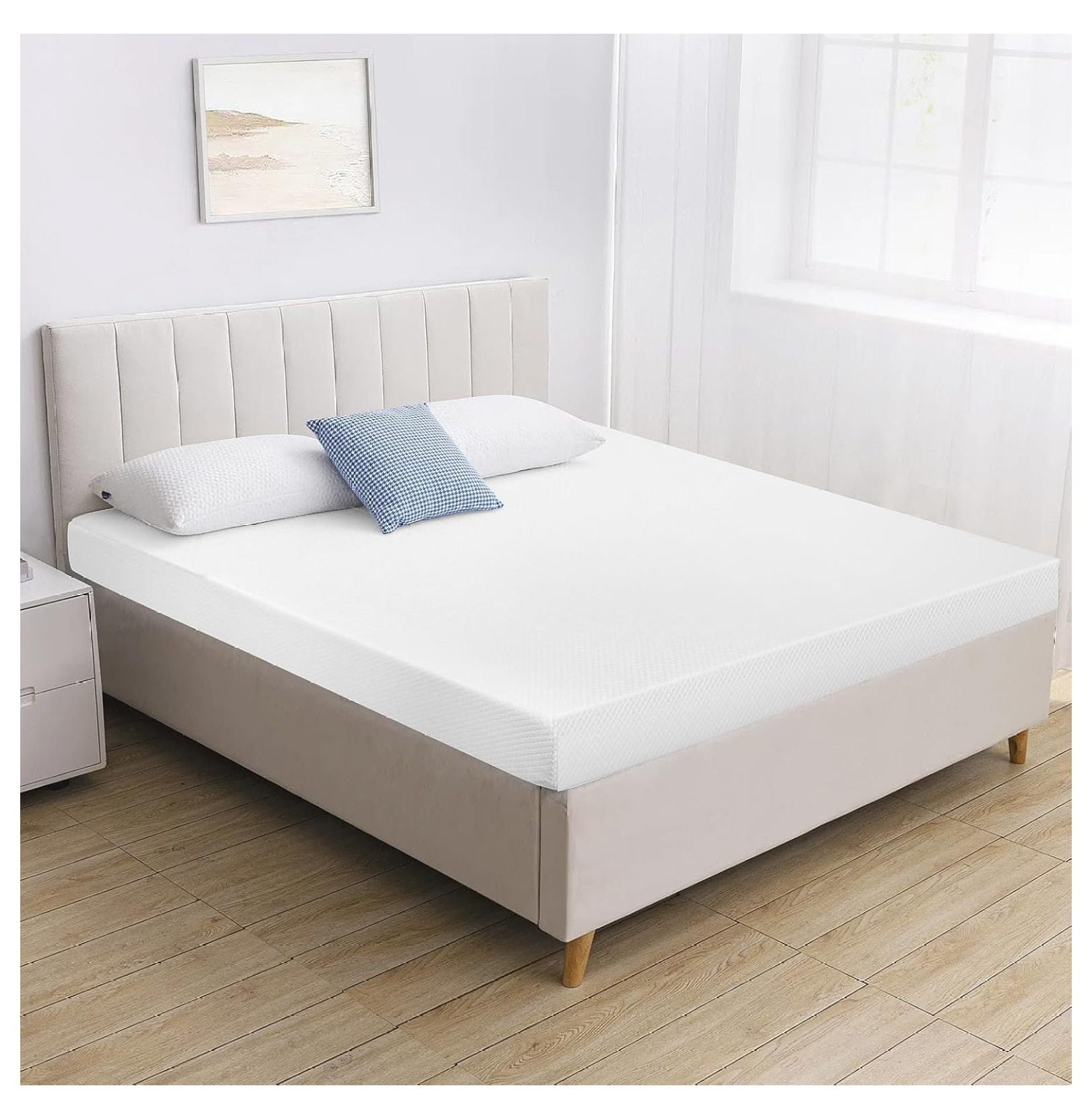 Gel Memory Foam Mattress 5 inch King Size Mattress with Removable Soft