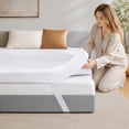 Gel Memory Foam Mattress Pad, with Washable Zippered Cover, Multi ...
