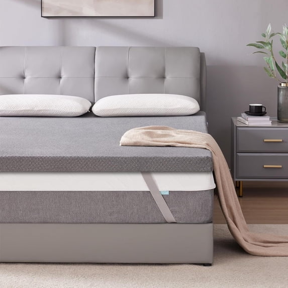 Gel Memory Foam Mattress Topper, Breathable High-Density Pad, Removable Cover, Full-Size Bed, Reclining Sofa, 2in/3in Thicknesses